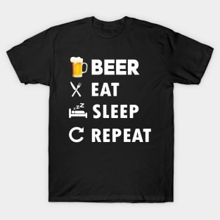 Beer eat sleep repeat T-Shirt